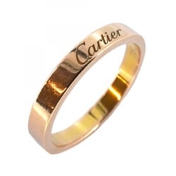 Cartier Ring Engraved K18PG Pink Gold #53 Ladies