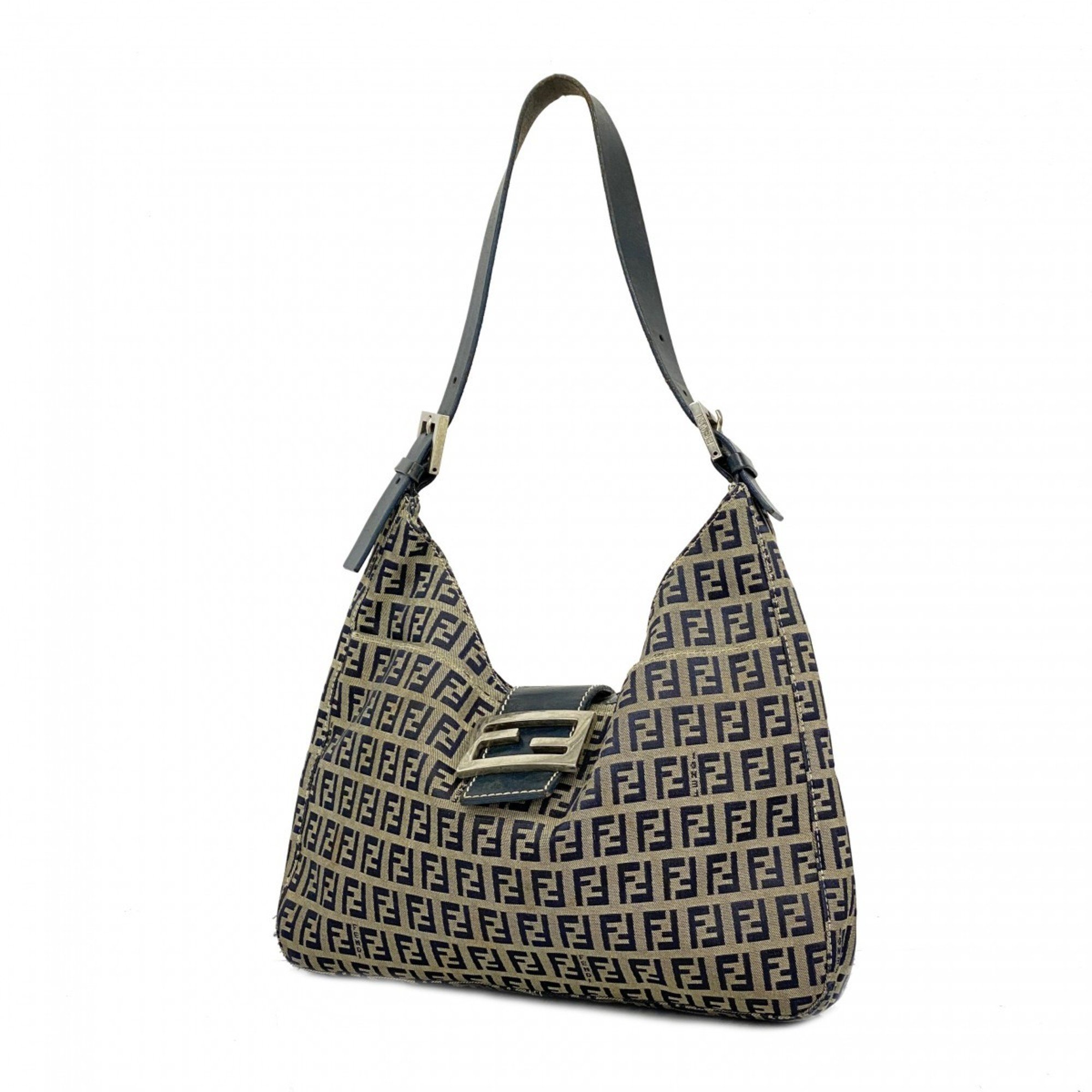 Fendi Zucchino Shoulder Bag in Navy Nylon Canvas for Women eLADY Globazone