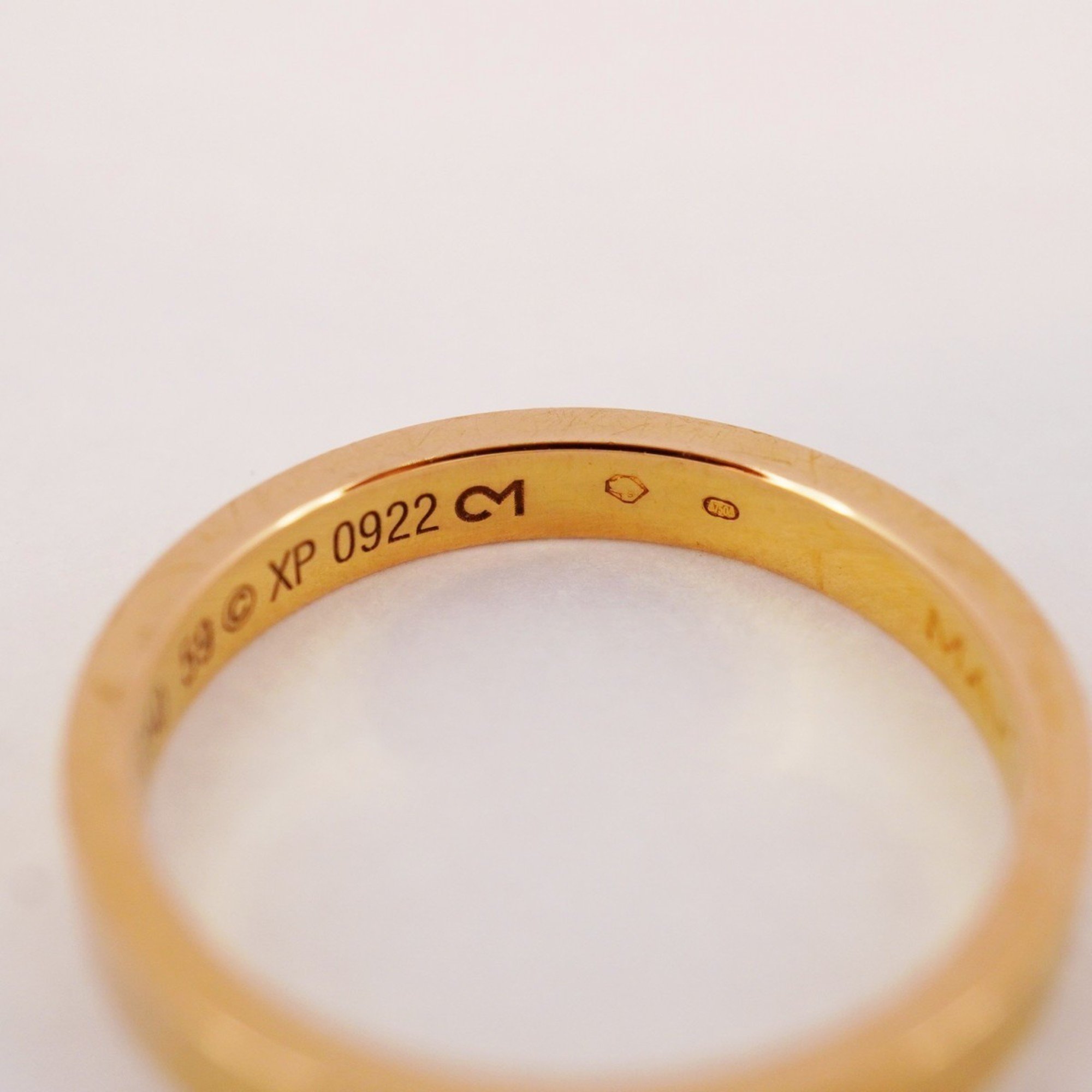 Cartier Ring Engraved K18PG Pink Gold #59 Ladies