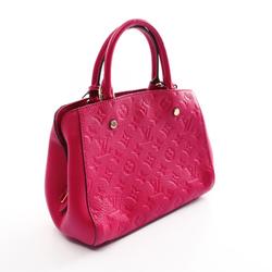 Louis Vuitton LOUIS VUITTON Montaigne BB Monogram Empreinte Dahlia Handbag Bag Leather Women's Red M50038