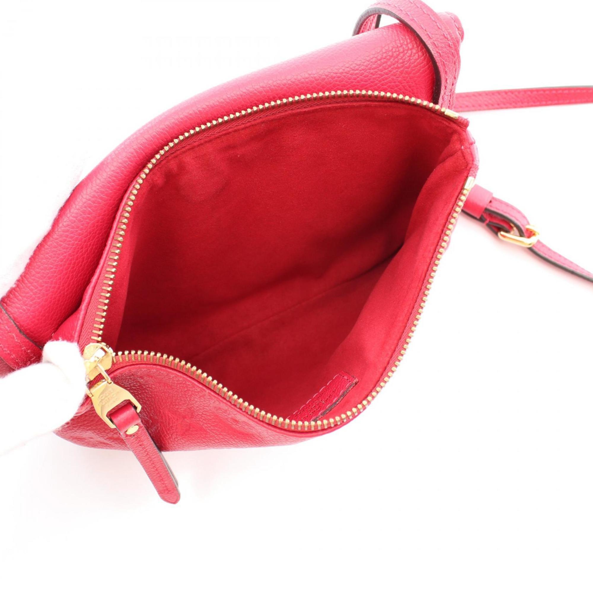 Louis Vuitton Twice Shoulder Bag Leather Monogram Empreinte Women's Red M50261