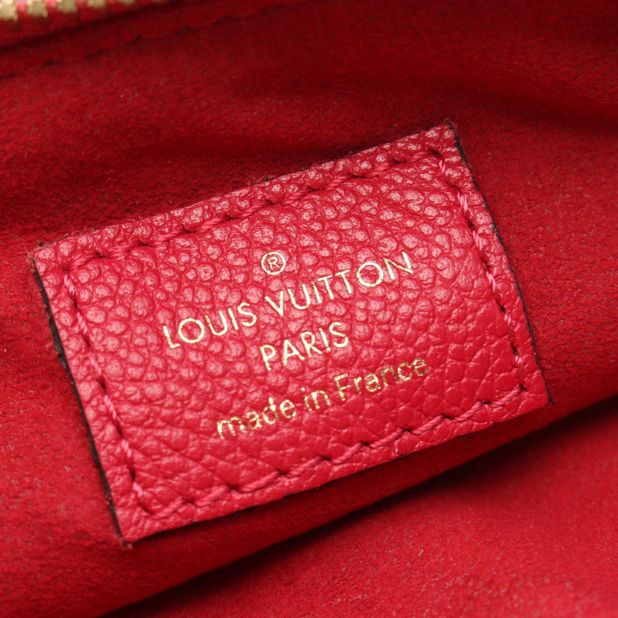 Louis Vuitton Twice Shoulder Bag Leather Monogram Empreinte Women's Red M50261