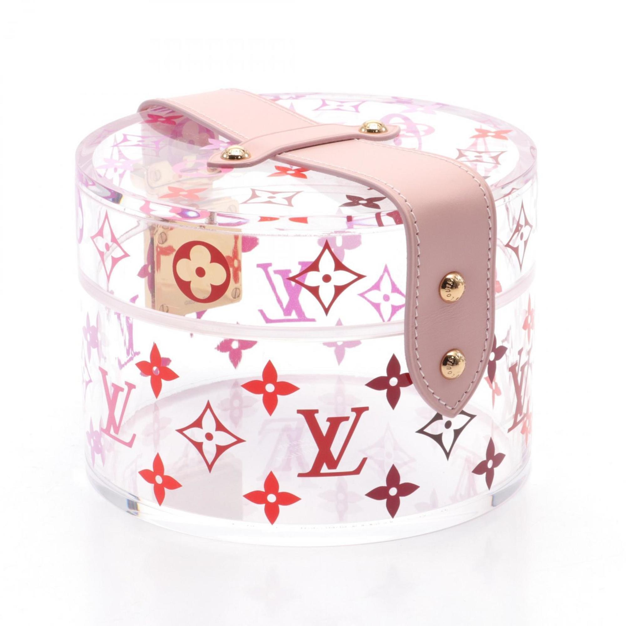 Louis Vuitton LOUIS VUITTON Boite Scott Leather Acrylic Women's Clear Pink Multicolor GI0840