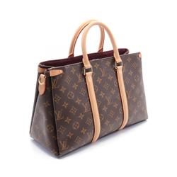 Louis Vuitton Soufflot MM Handbag Bag Coated Canvas Leather Monogram Women's Brown M44816