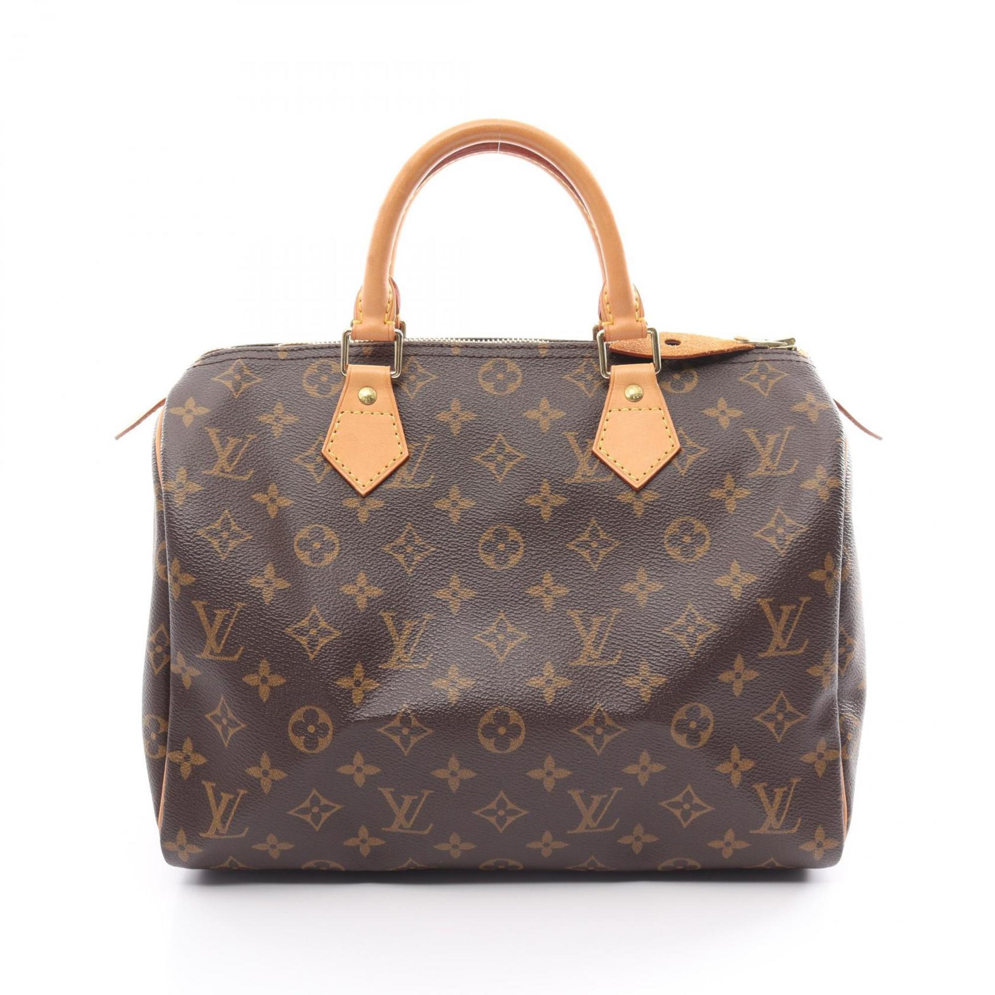 Louis Vuitton Speedy 30 Monogram Handbag Bag Coated Canvas Leather Women's Brown M41526