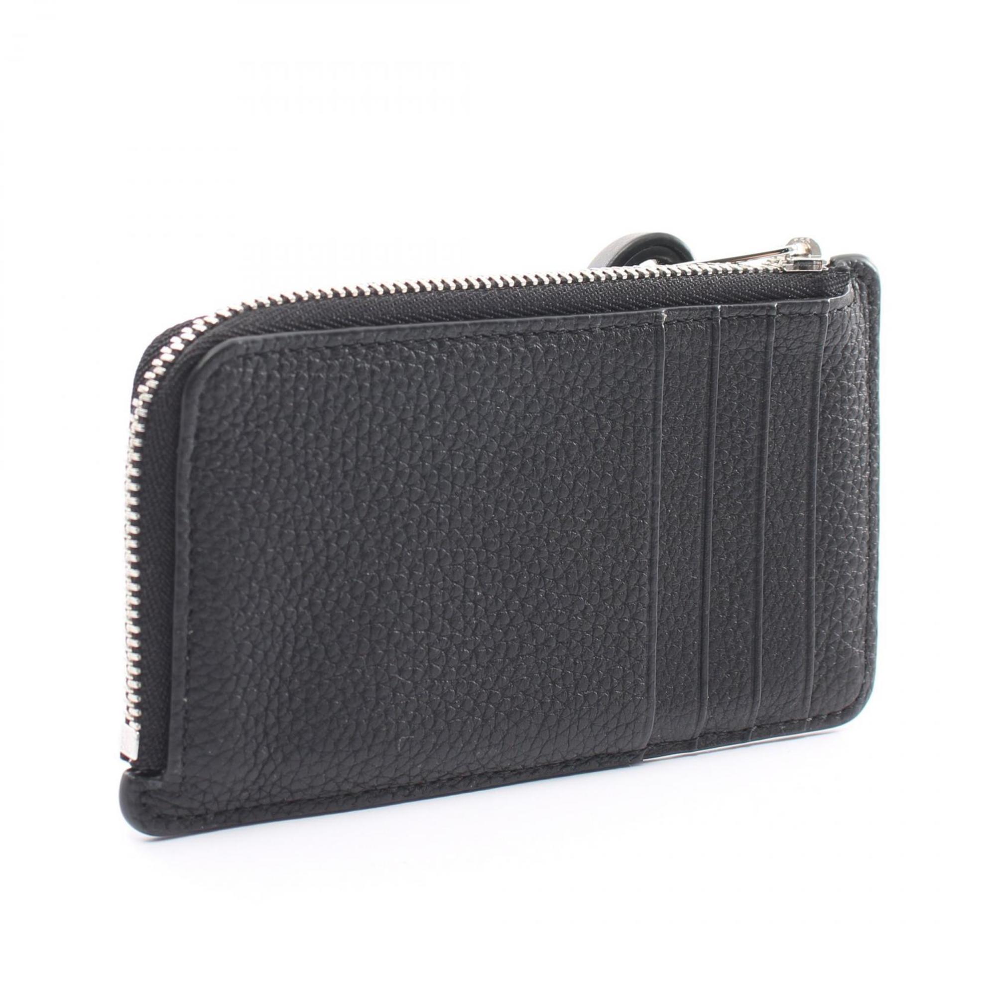 LOEWE Coin Card Holder Wallet/Coin Case Wallet Leather Women's Black