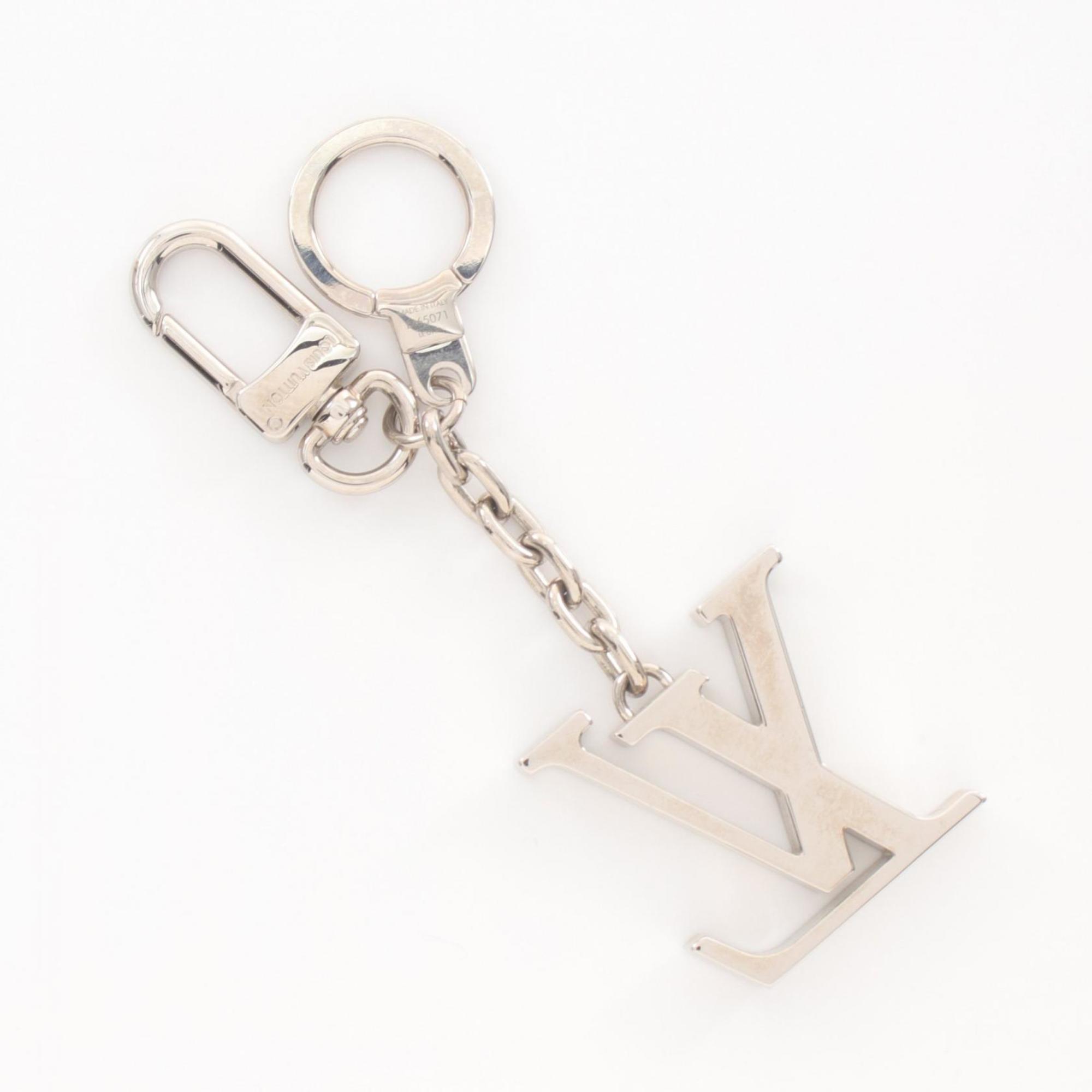 LOUIS VUITTON Porte Cle Initial LV Charm Metal Men's Women's Silver M65071