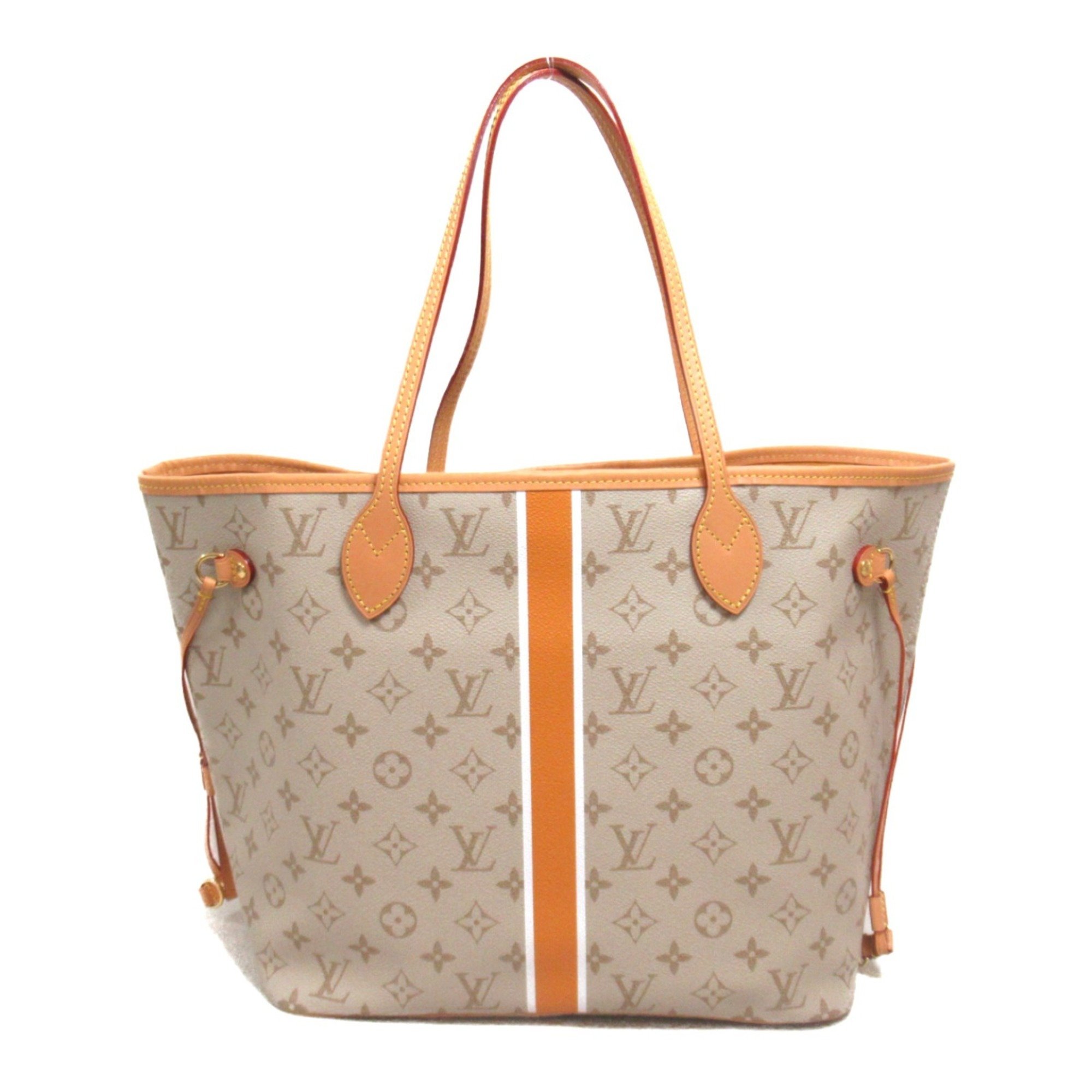 Louis Vuitton Neverfull MM Bag, Coated Canvas, Monogram, Women's, Gray, M23501