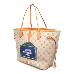 Louis Vuitton Neverfull MM Bag, Coated Canvas, Monogram, Women's, Gray, M23501