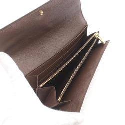 Louis Vuitton LOUIS VUITTON Portefeuille Sarah Bi-fold Long Wallet Coated Canvas Leather Damier Women's Brown N61734