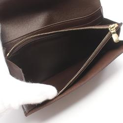 Louis Vuitton LOUIS VUITTON Portefeuille Sarah Bi-fold Long Wallet Coated Canvas Leather Damier Women's Brown N61734