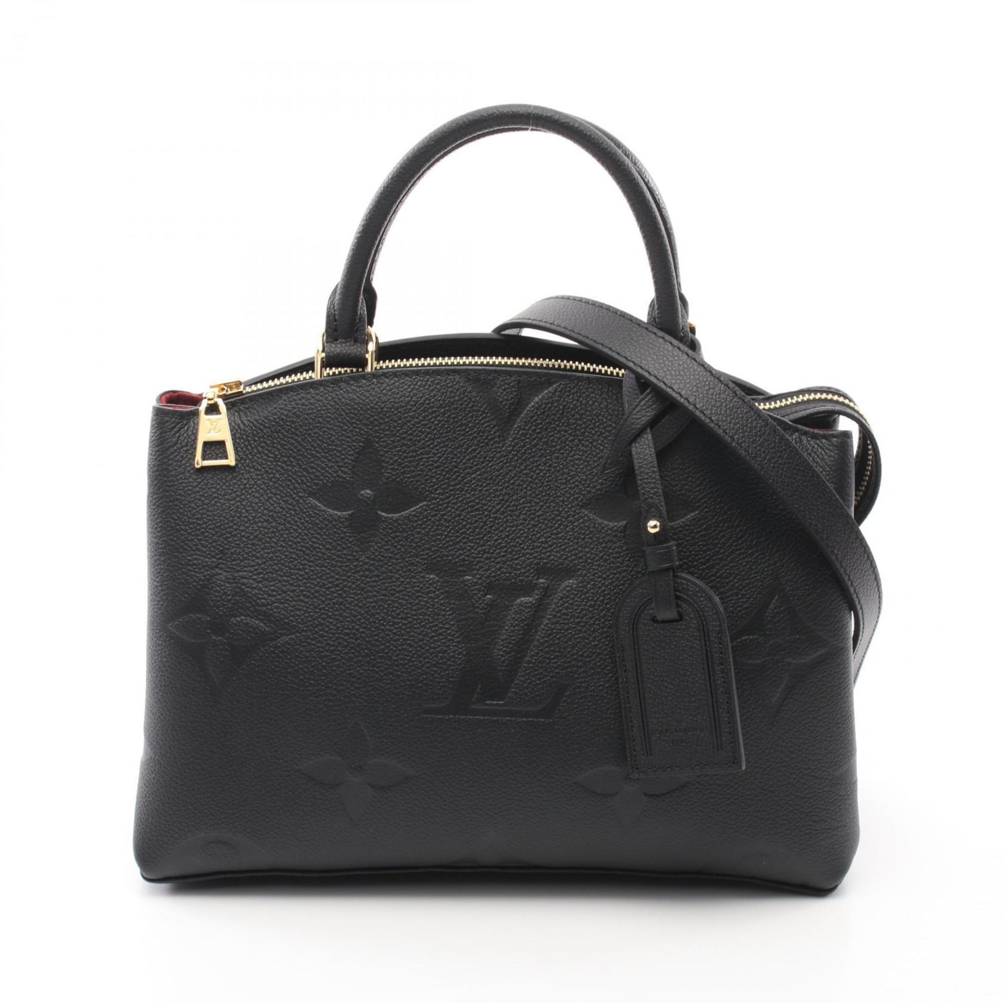 LOUIS VUITTON Petit Palais PM Handbag Bag Leather Monogram Empreinte Women's Black M58916