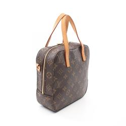 Louis Vuitton Spontini Handbag Bag Coated Canvas Leather Monogram Women's Brown M47500