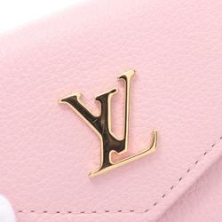 Louis Vuitton LOUIS VUITTON Portefeuille Lock Tri-fold Wallet Leather Taurillon Women's Pink M80088