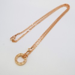 Cartier Necklace Love Circle 1PD Diamond K18PG Pink Gold Ladies