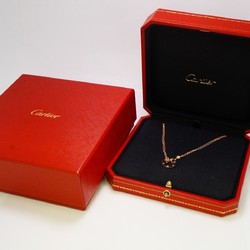 Cartier Necklace Love Circle 1PD Diamond K18PG Pink Gold Ladies