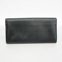 Salvatore Ferragamo Long Wallet Gancini Leather Black Women's