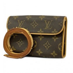 Louis Vuitton Waist Bag Monogram Pochette Florentine M51855 Brown Women's