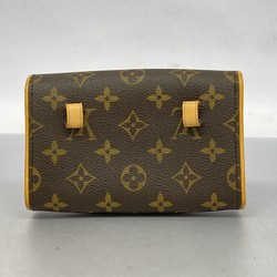 Louis Vuitton Waist Bag Monogram Pochette Florentine M51855 Brown Women's