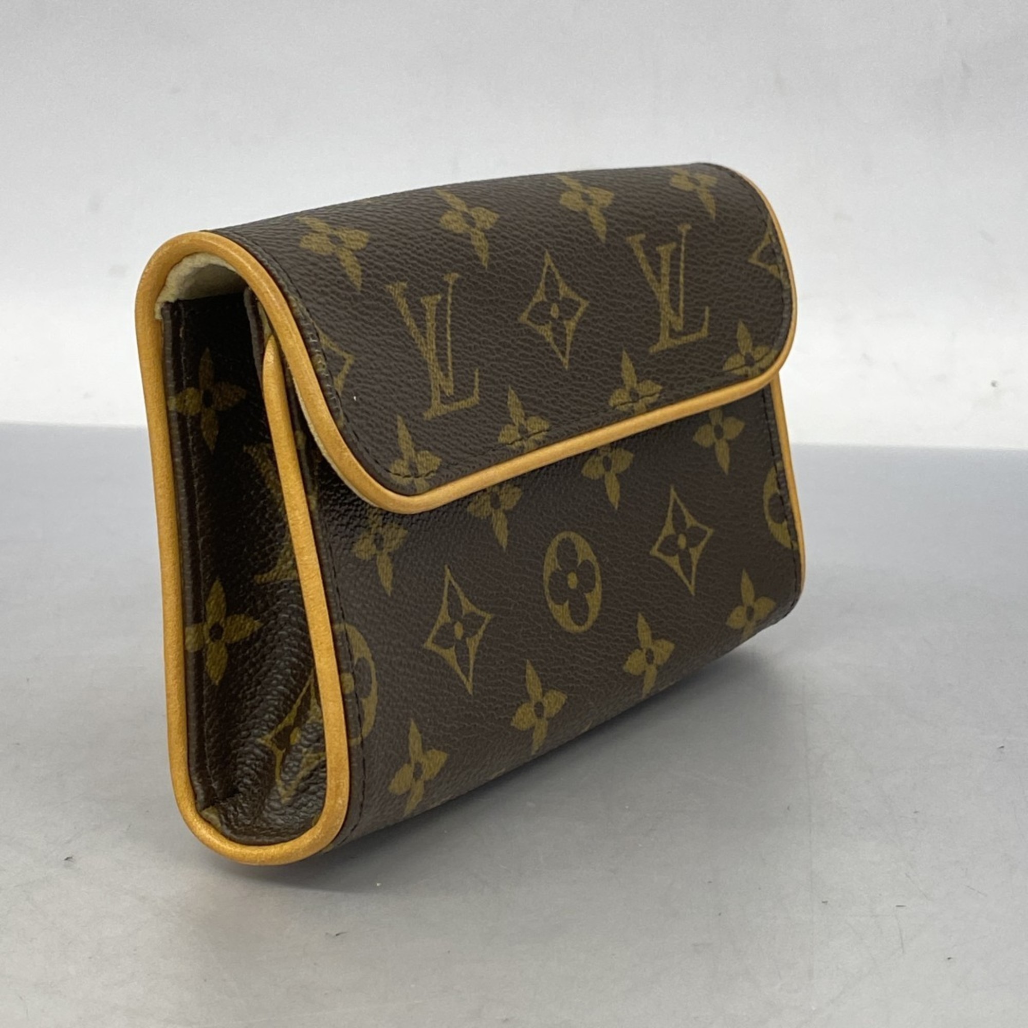 Louis Vuitton Waist Bag Monogram Pochette Florentine M51855 Brown Women's