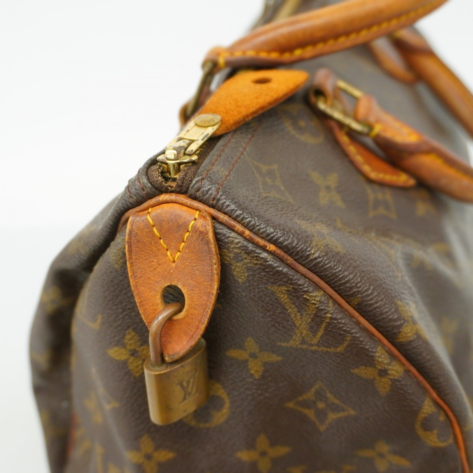 Louis Vuitton Handbag Monogram Speedy 30 M41108 Brown Ladies