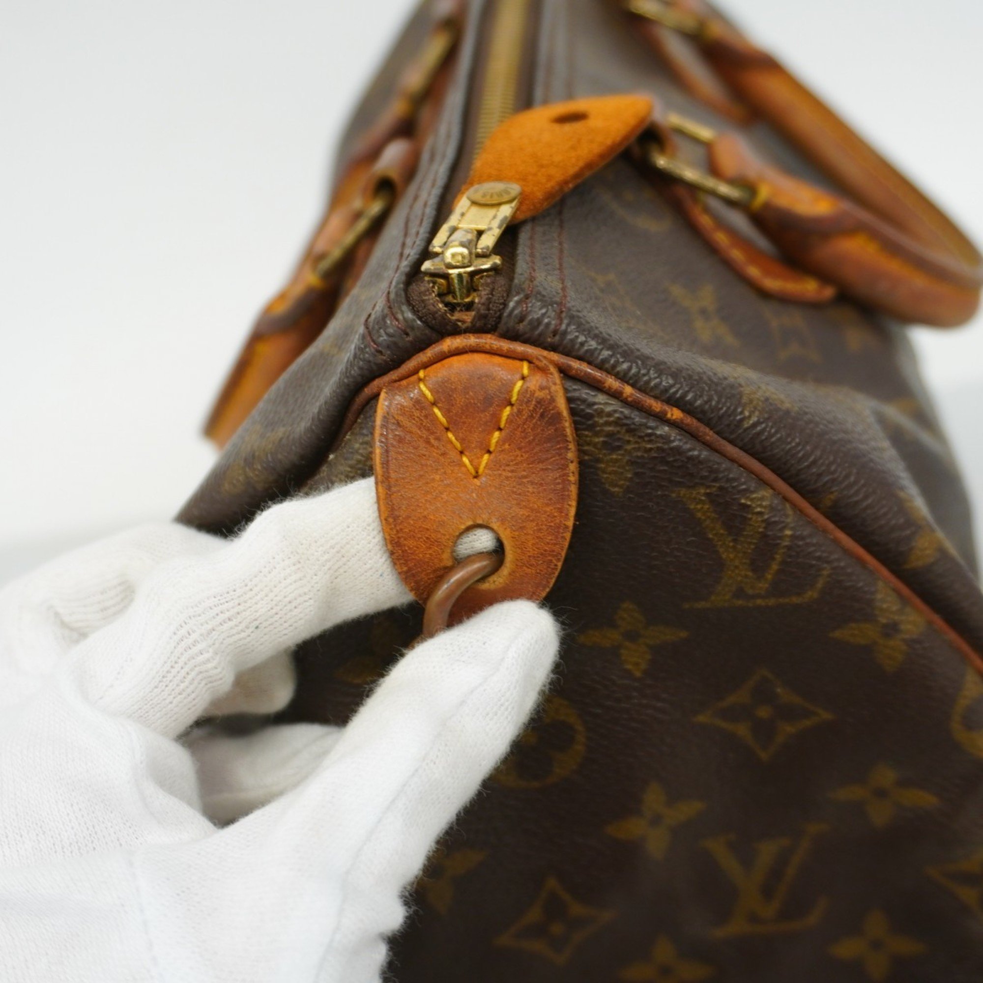 Louis Vuitton Handbag Monogram Speedy 30 M41108 Brown Ladies