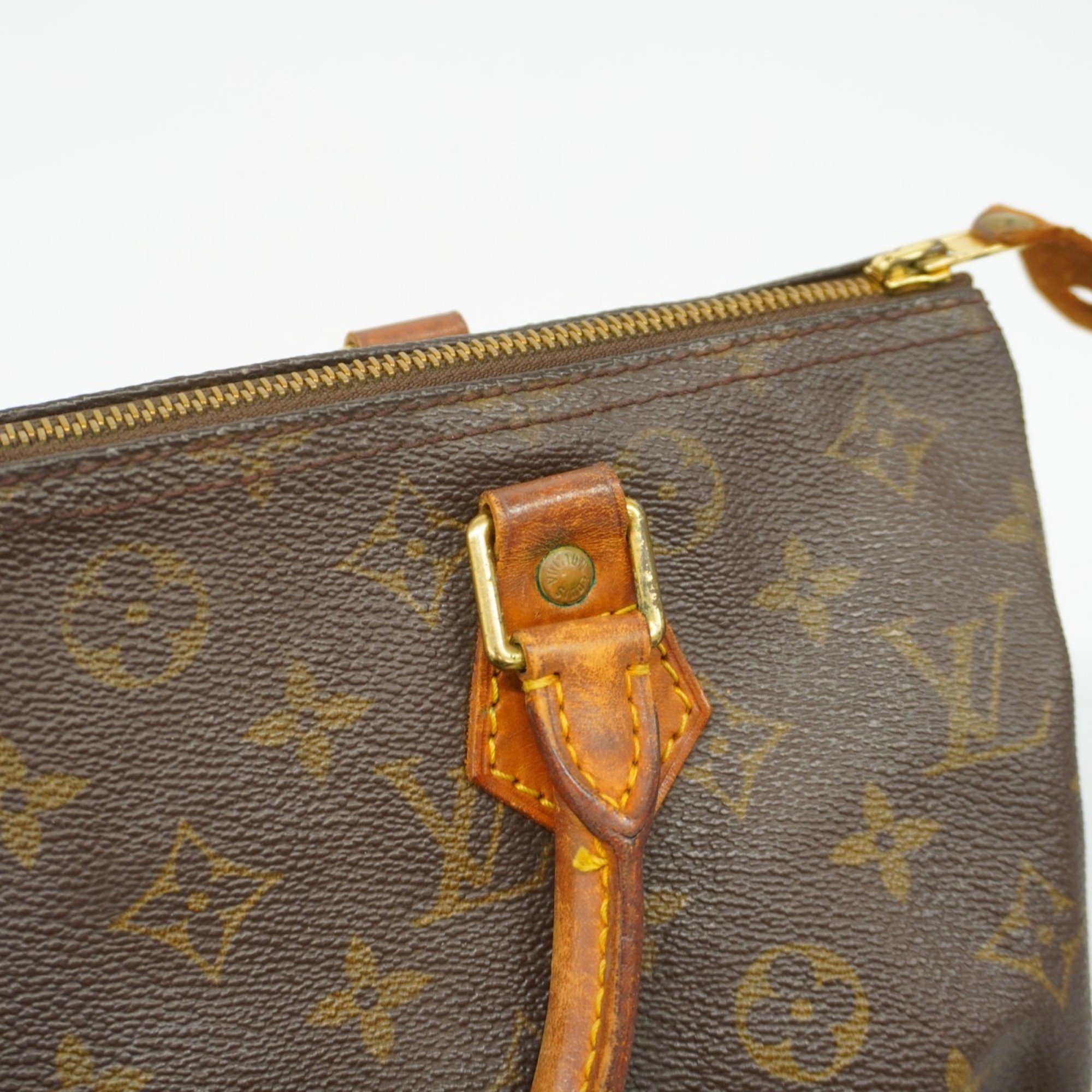 Louis Vuitton Handbag Monogram Speedy 30 M41108 Brown Ladies