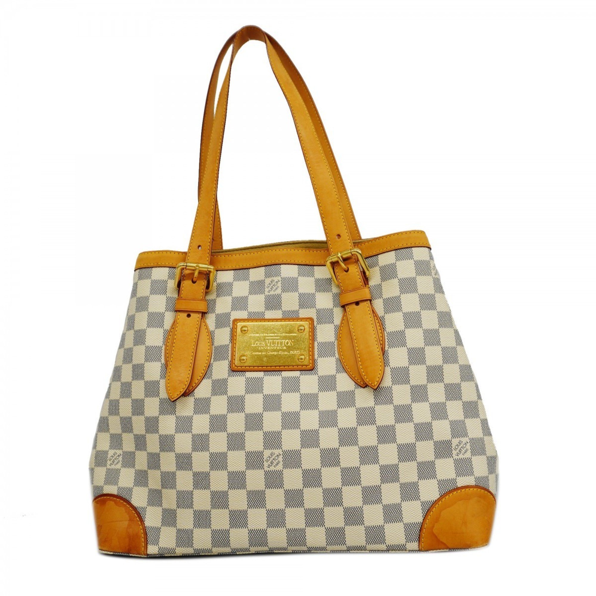 Louis Vuitton Tote Bag Damier Azur Hampstead MM N51206 White Women's