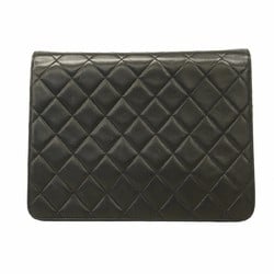 Chanel Shoulder Bag Matelasse Lambskin Black Women's