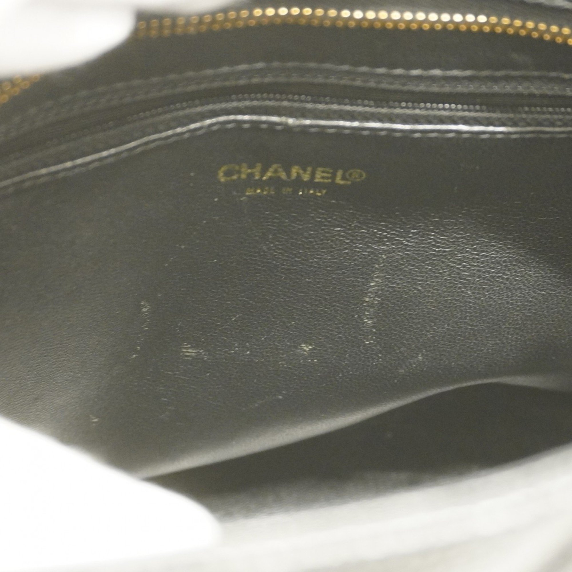 Chanel Tote Bag Reproduction Caviar Skin Black Women's