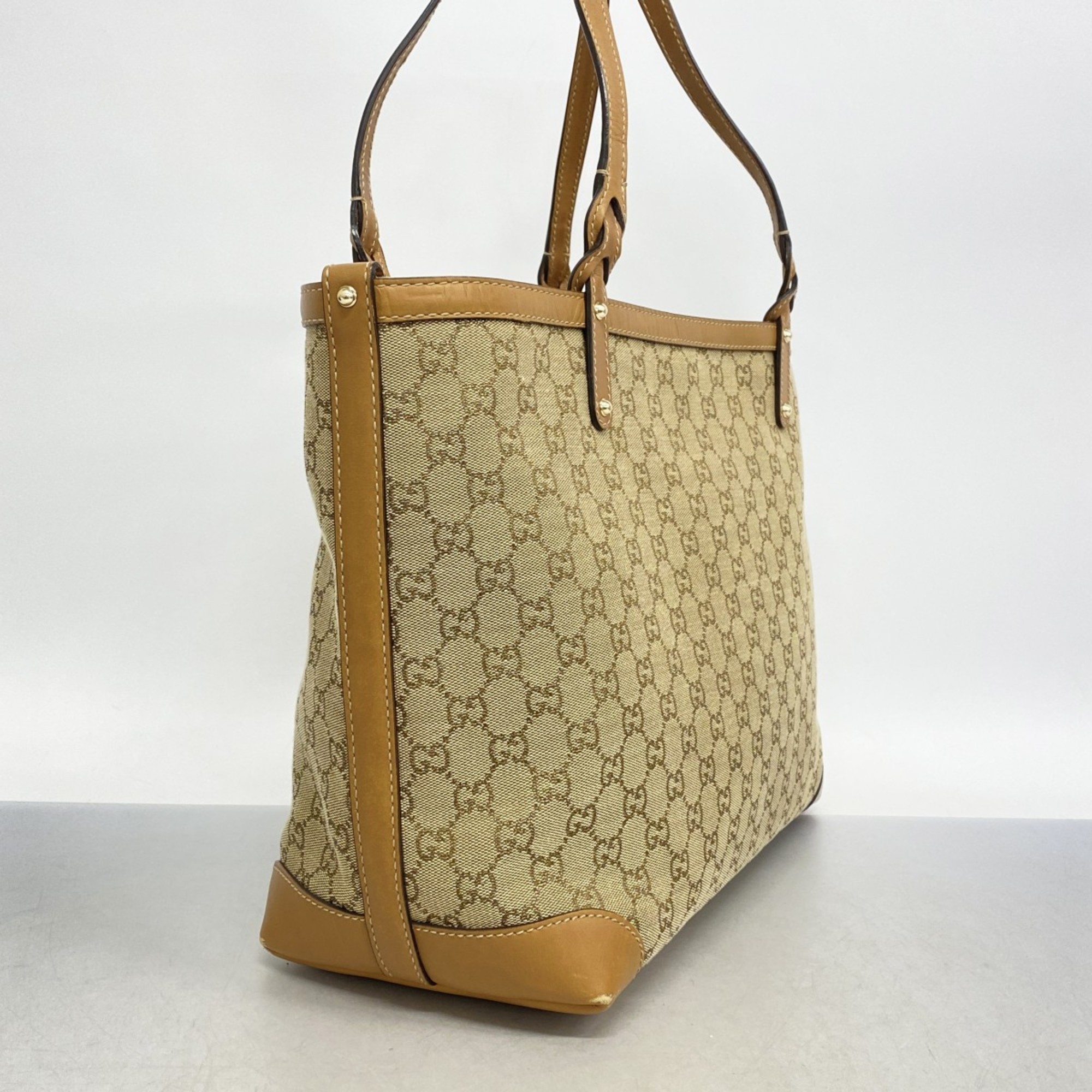 Gucci Tote Bag GG Canvas 247209 Brown Women's