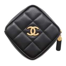 Chanel Waist Pouch Matelasse Coco Mark Lambskin CHANEL Bag Wallet/Coin Case Black