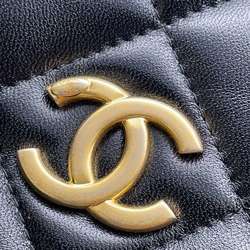 Chanel Waist Pouch Matelasse Coco Mark Lambskin CHANEL Bag Wallet/Coin Case Black