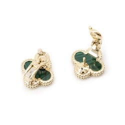 Van Cleef & Arpels Alhambra Earrings Malachite K18YG Yellow Gold VCARO3QL00