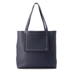 Hermes Tote Bag Cabaseri 46 Blue Nuit Taurillon Clemence Z Stamp