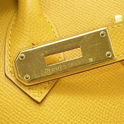 Hermes Birkin 35 Yellow Cushvel □D stamp HERMES handbag