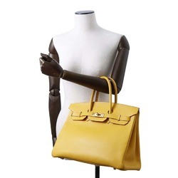 Hermes Birkin 35 Yellow Cushvel □D stamp HERMES handbag