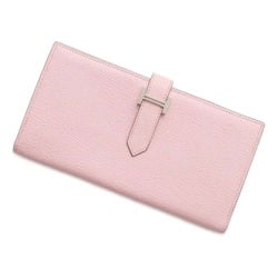 Hermes Long Wallet Bearn Soufflet Etoupe Chevre Mysore D Stamp HERMES