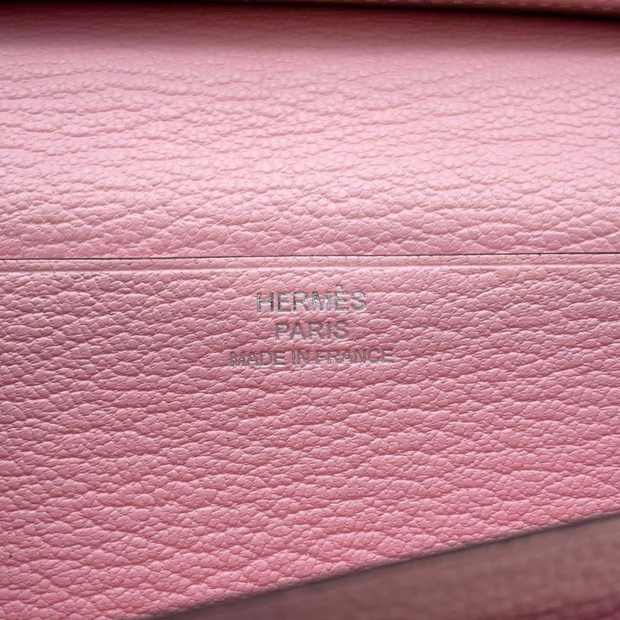 Hermes Long Wallet Bearn Soufflet Etoupe Chevre Mysore D Stamp HERMES