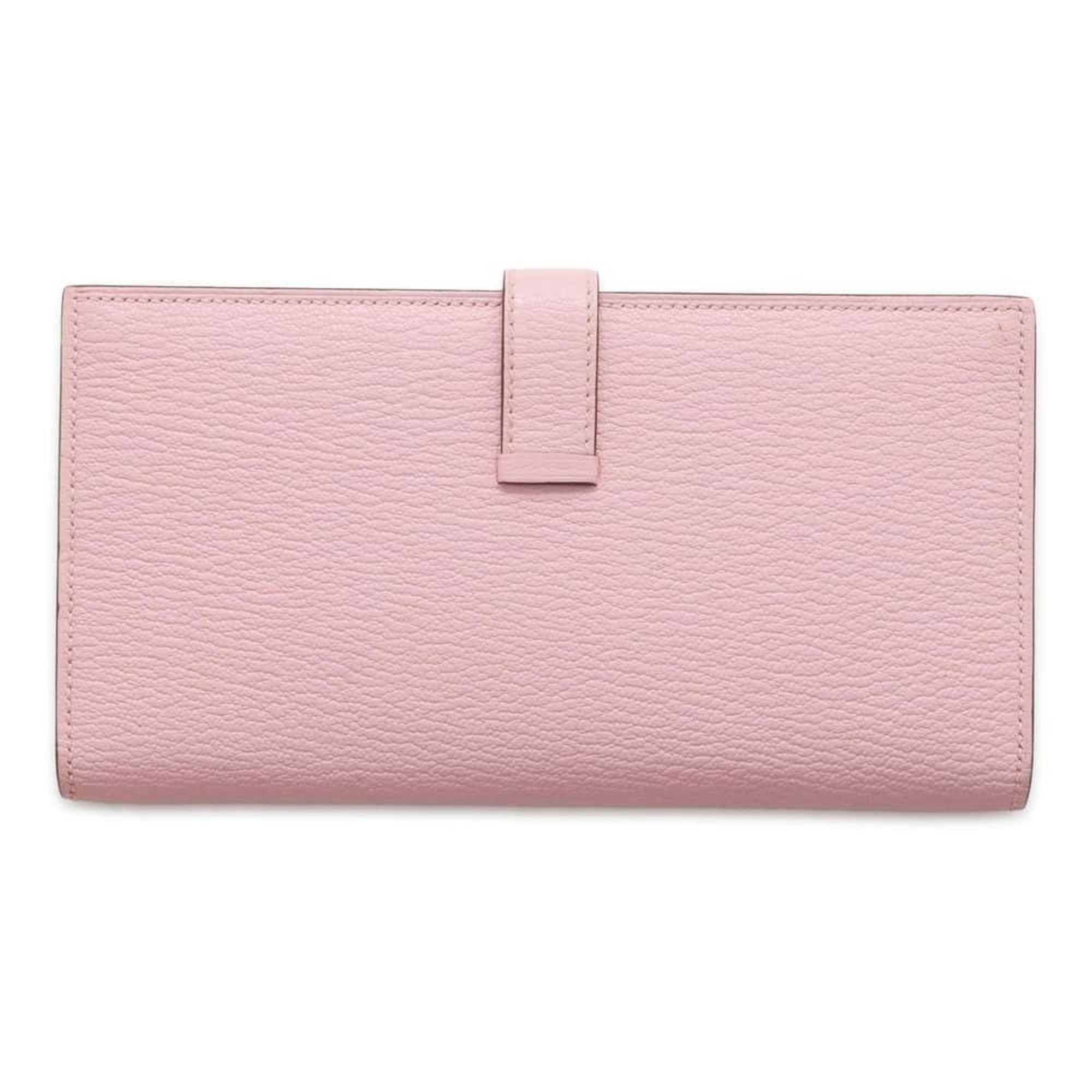 Hermes Long Wallet Bearn Soufflet Etoupe Chevre Mysore D Stamp HERMES