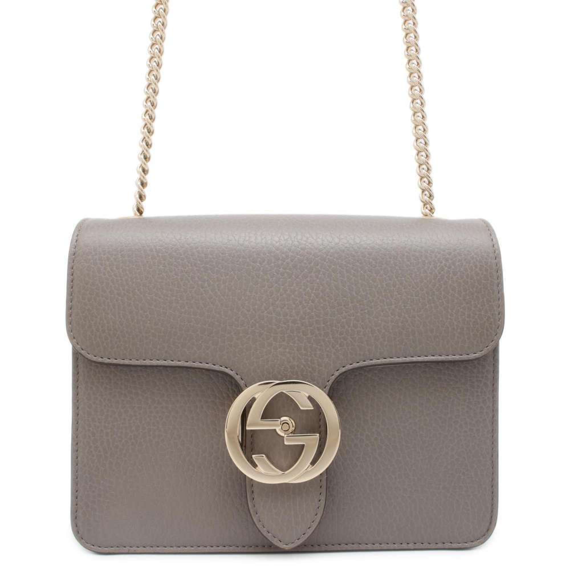 Gucci Chain Shoulder Bag Interlocking G Leather 510304 GUCCI