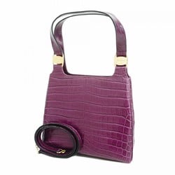 Salvatore Ferragamo Vara Leather Purple Handbag for Women