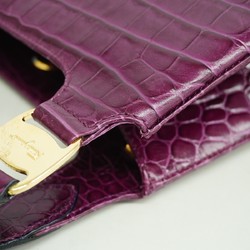 Salvatore Ferragamo Vara Leather Purple Handbag for Women