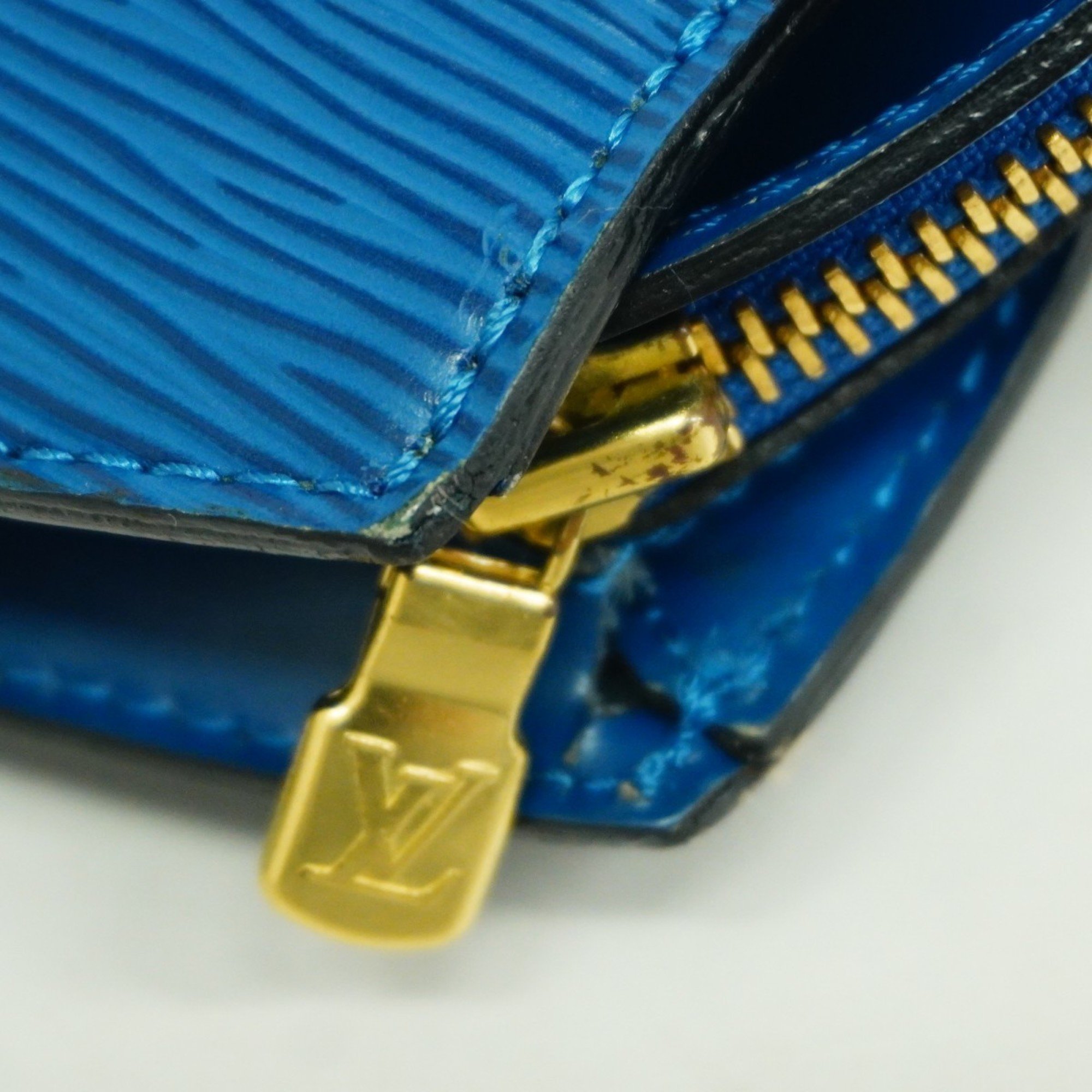 Louis Vuitton Shoulder Bag Epi Saint Jacques M52265 Toledo Blue for Women