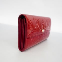 Louis Vuitton Long Wallet Vernis Portefeuille Sarah M93530 Pomme d'Amour Ladies