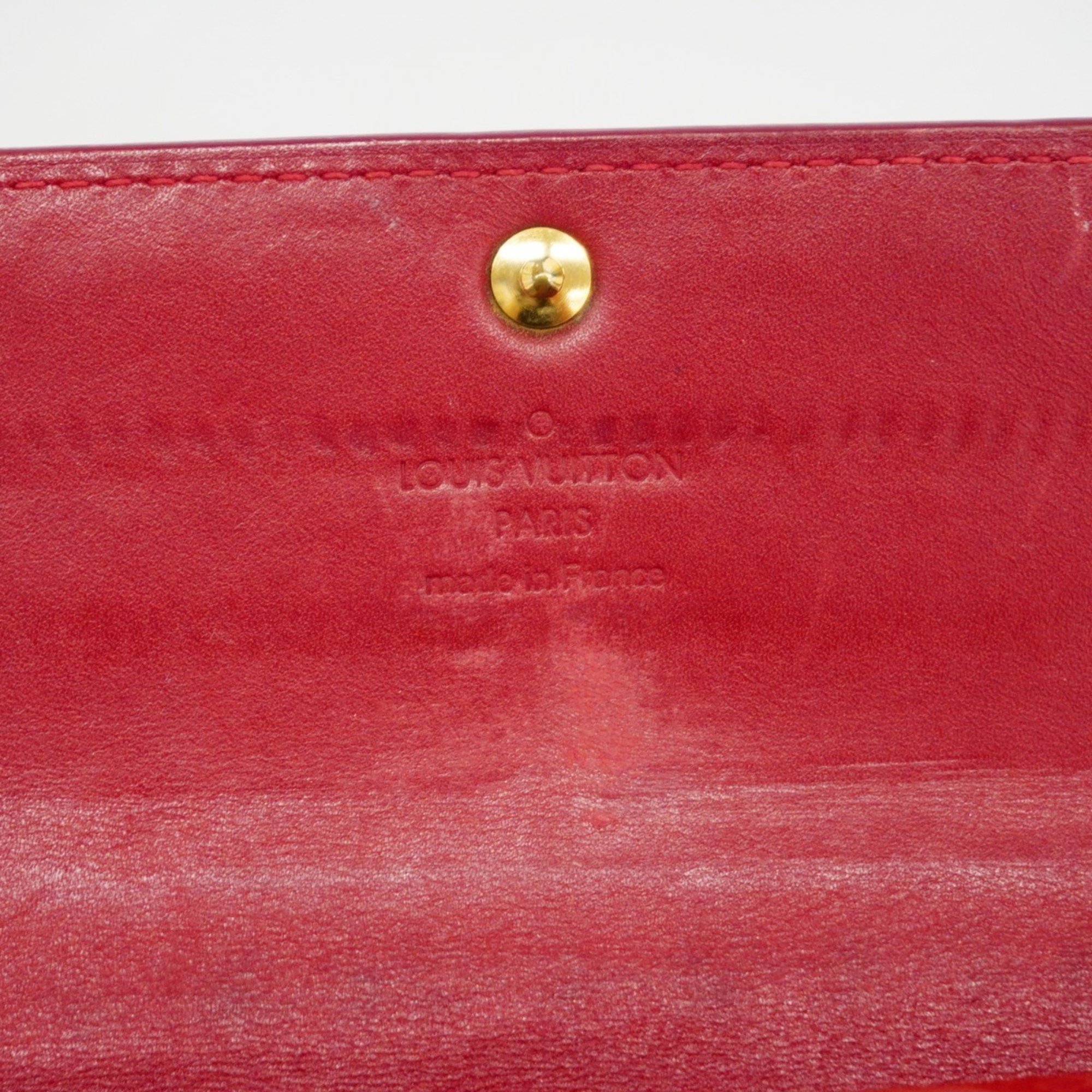 Louis Vuitton Long Wallet Vernis Portefeuille Sarah M93530 Pomme d'Amour Ladies