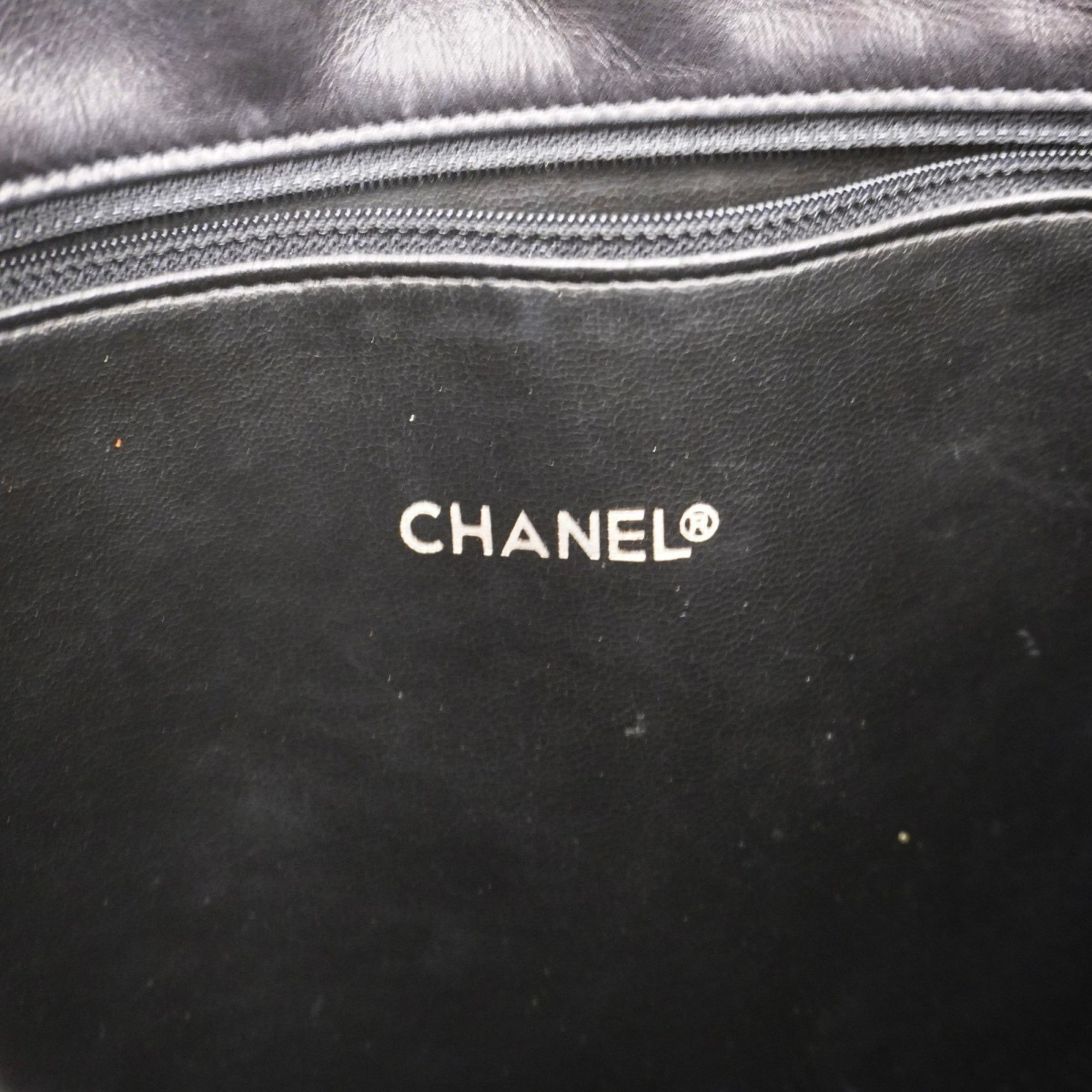 Chanel Shoulder Bag Matelasse Lambskin Black Women's