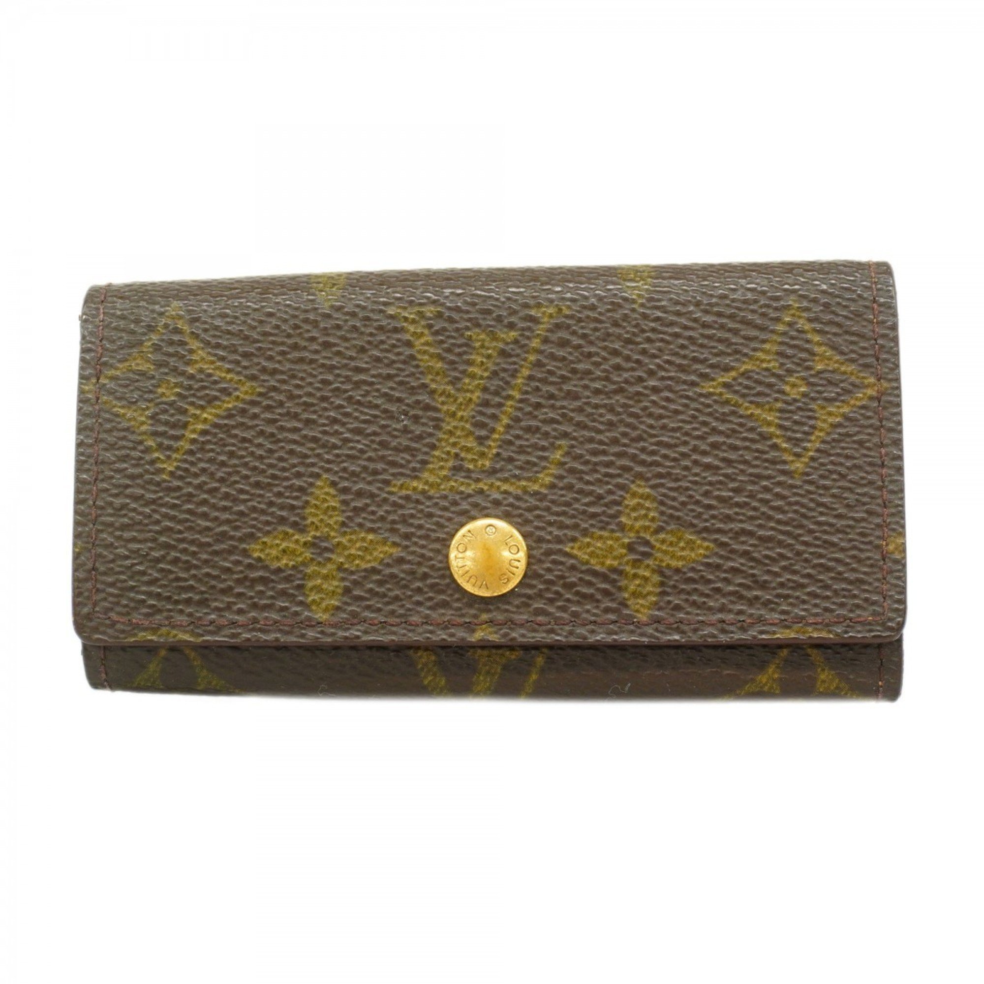 Louis Vuitton Key Case Monogram Multicle 4 M69517 Brown Men's Women's