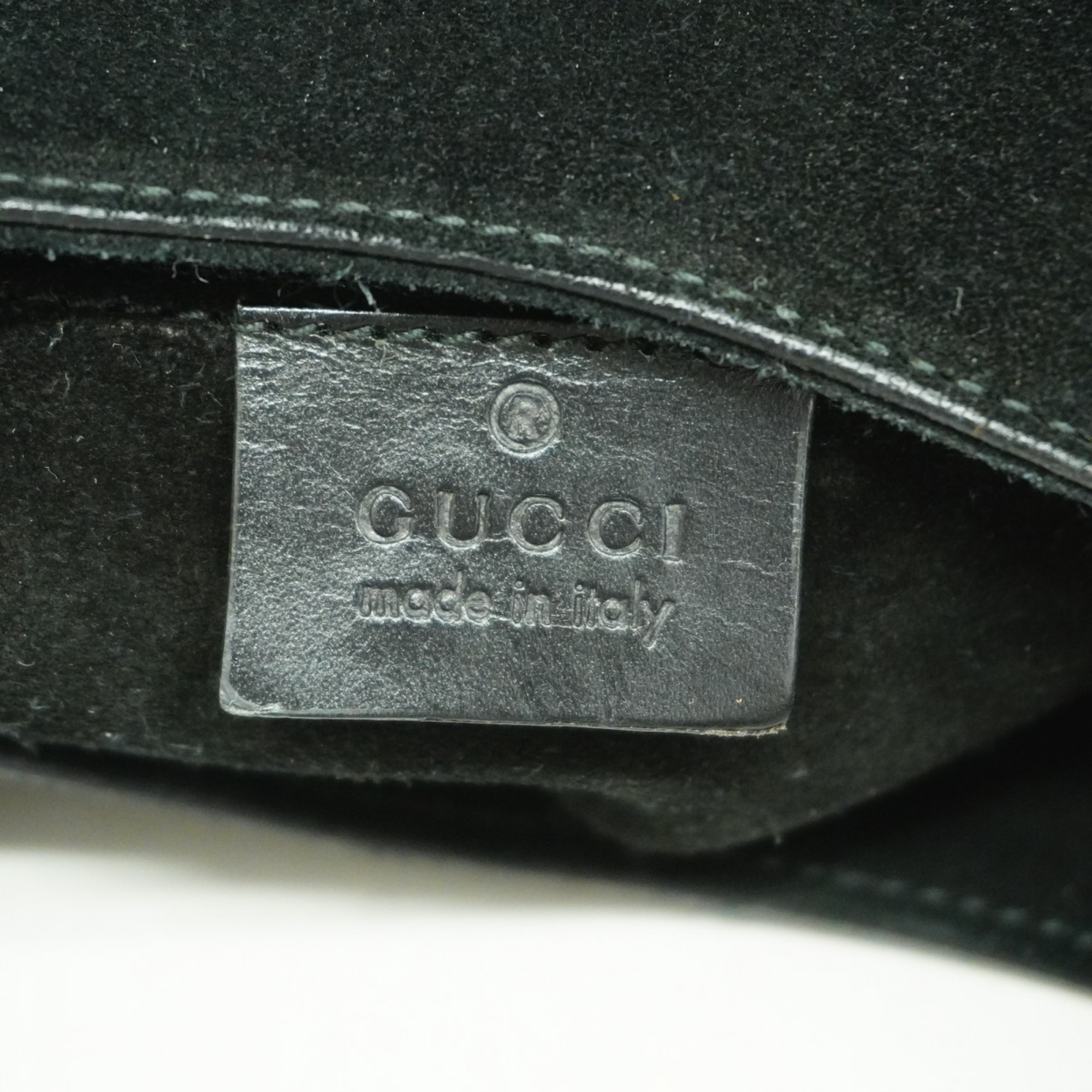 Gucci Shoulder Bag 001 3767 Suede Black Women's