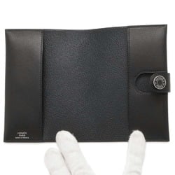 Hermes Passport Case RMS Black Evergrain Calfskin B Stamp Notebook Cover